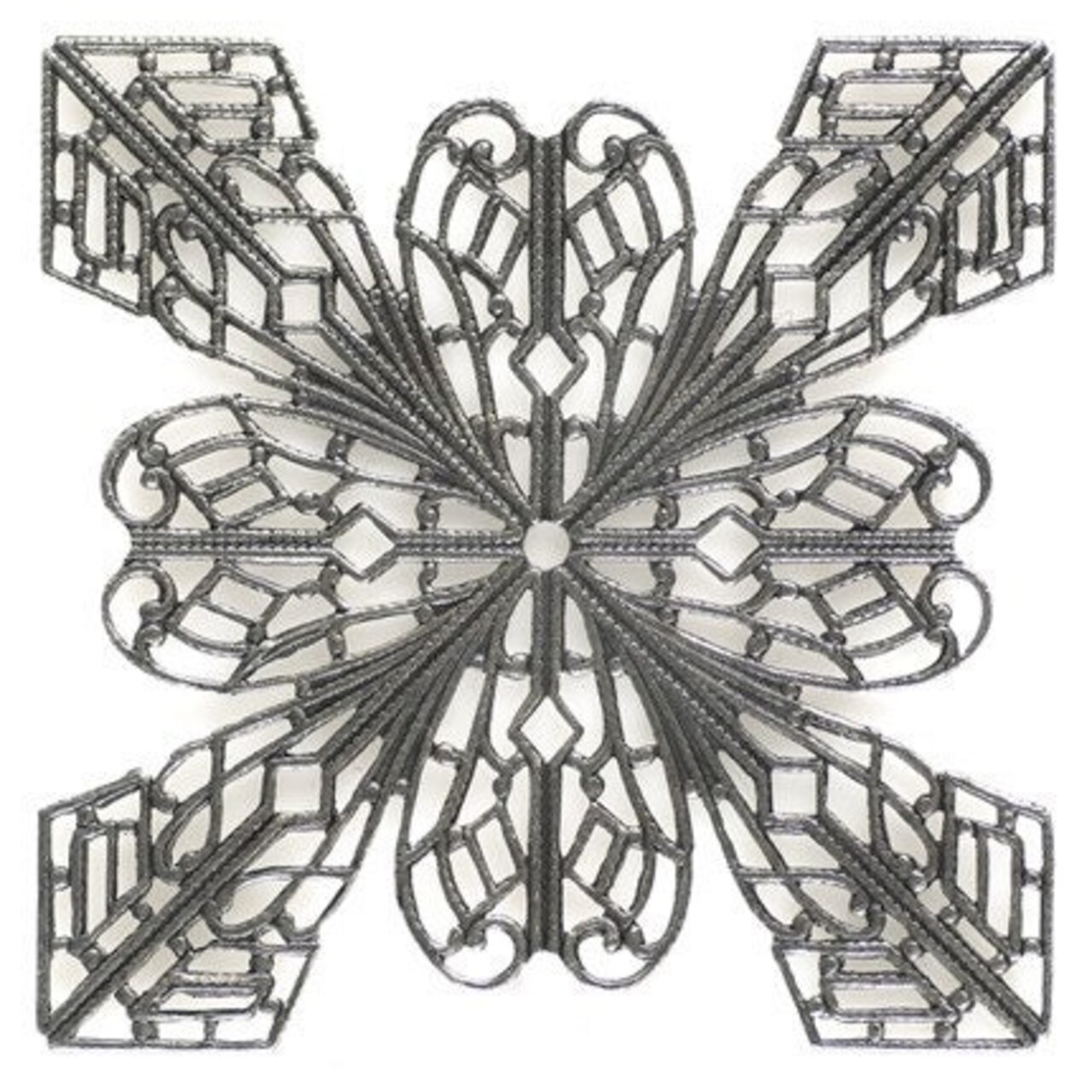 Antiqued Silver Plated Brass Extra Large Filigree for Wrapping Wrap - XXX - S-W03